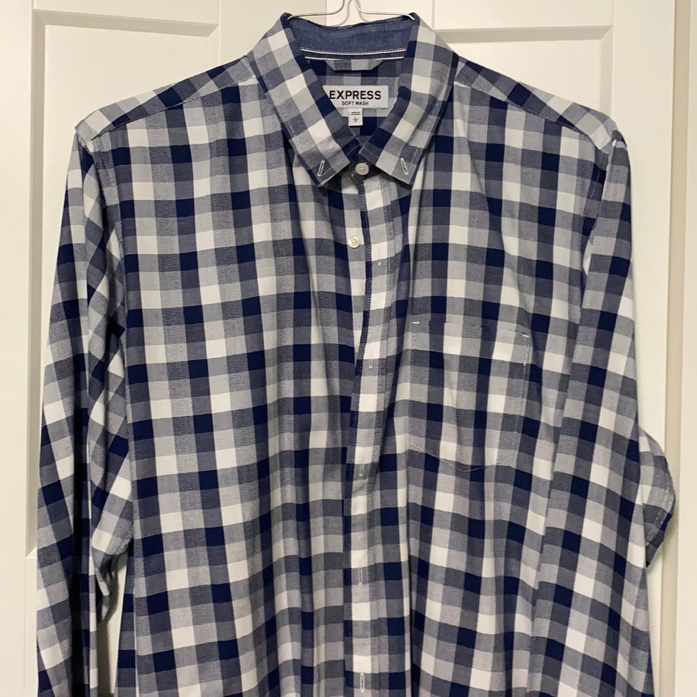 Mens L Express button down shirt